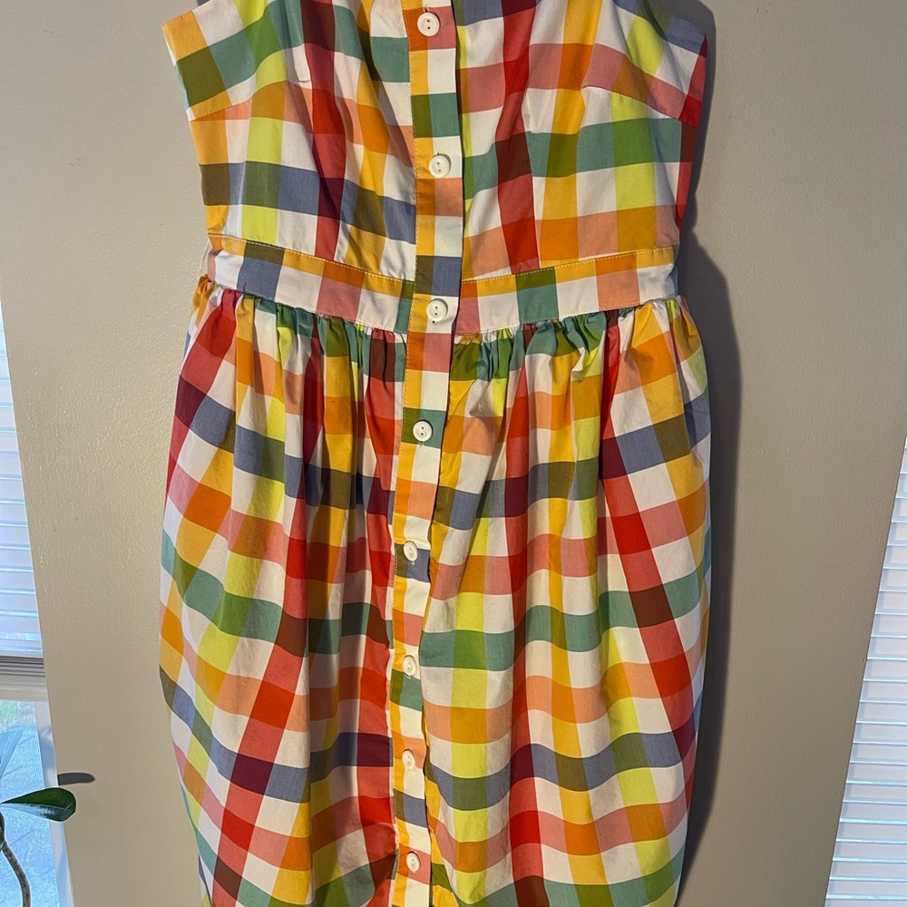 Christopher John Rogers Multicolor Checkered Kids Dress